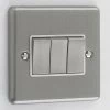 3 Gang 2 Way Light Switch : White Trim