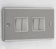 4 Gang 2 Way Light Switch : White Trim