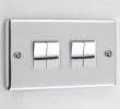 4 Gang 2 Way Light Switch : White Trim