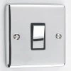 1 Gang Intermediate Light Switch : Black Trim