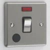 1 Gang - Used for heating and water heating circuits. Switches both live and neutral poles : Black Trim