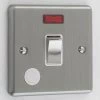 1 Gang - Used for heating and water heating circuits. Switches both live and neutral poles : White Trim