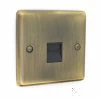 1 Gang - Single telephone extension point : Black Trim