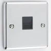 1 Gang - Single master telephone point (only 1 master point required per line - use extension sockets for additional points) : Black Trim