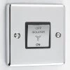 Three pole fan isolator on | off switch : Black Trim