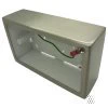 Satin Nickel 45mm Deep - Double (2 Gang) Metal Clad Surface Mount Box with PVC inner pattress.