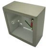 Satin Nickel 45mm Deep - Single (1 Gang) Metal Clad Surface Mount Box with PVC inner pattress.