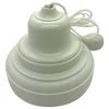 Bakelite - White Base with White Dome, Matching 1.5m Cord and White Wood Pull - 1 Way Only