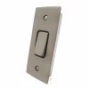 1 Gang Intermediate Light Switch : Satin Nickel | Black Trim