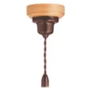 Bakelite - Light Oak Base with Brown Bakelite Dome and Matching Flex | Lampholder - 2 Core Flex